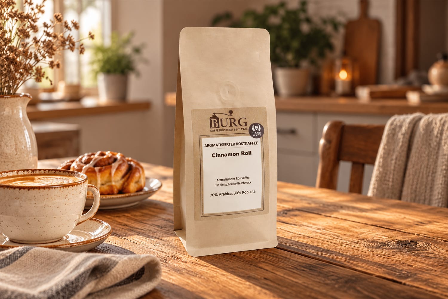 Cinnamon Roll 250g, aromatisierter Kaffee