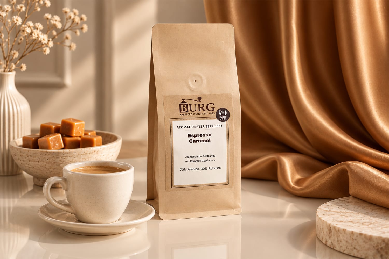 Espresso Caramel 250g, aromatisierter Kaffee